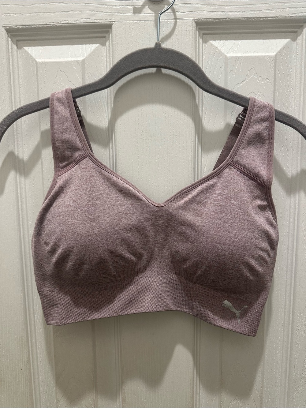 Puma Mauve Heathered Wireless Sports Bra
